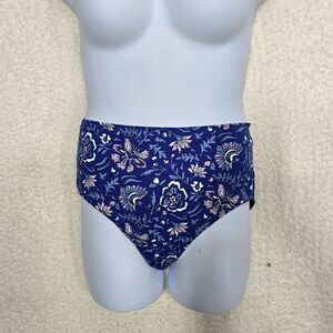 Vineyard Vines Ocean Reef Blue Anegada High Rise Bikini Bottom Large